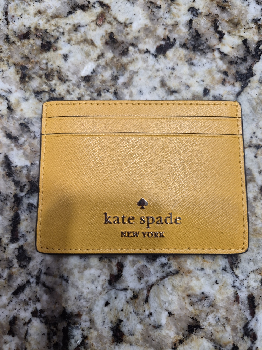 Kate Spade Yellow Leather Card Holder